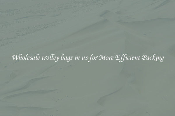 Wholesale trolley bags in us for More Efficient Packing