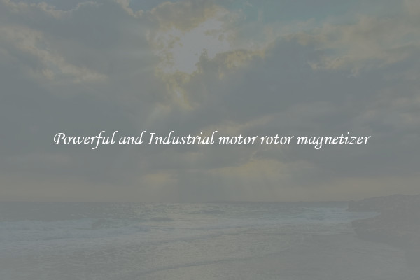 Powerful and Industrial motor rotor magnetizer