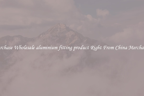 Purchase Wholesale aluminium fitting product Right From China Merchants