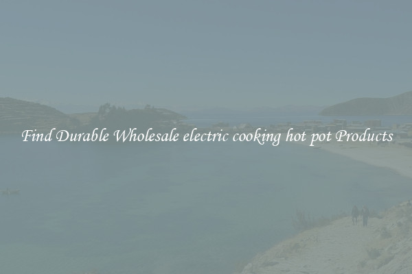 Find Durable Wholesale electric cooking hot pot Products