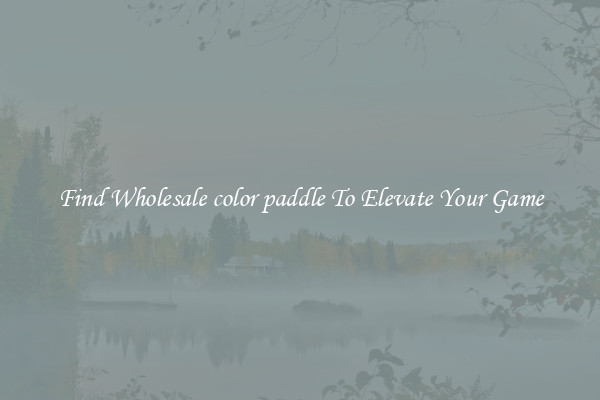 Find Wholesale color paddle To Elevate Your Game