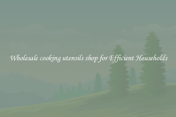 Wholesale cooking utensils shop for Efficient Households