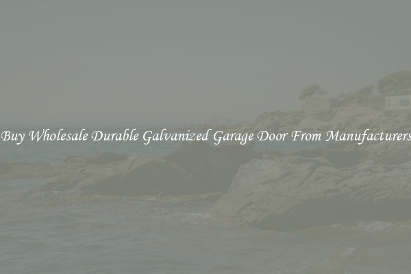 Buy Wholesale Durable Galvanized Garage Door From Manufacturers
