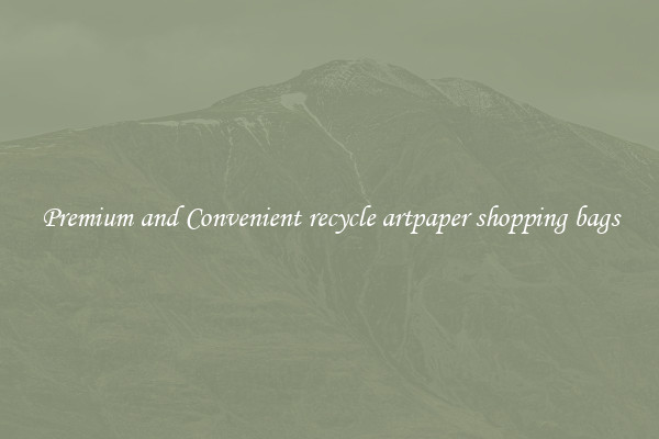 Premium and Convenient recycle artpaper shopping bags