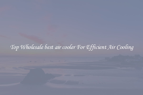 Top Wholesale best air cooler For Efficient Air Cooling