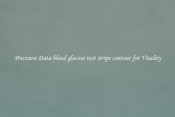Precision Data blood glucose test strips contour for Vitality